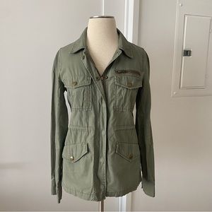 J Crew Lightweight Army Green Field Utility Jacket sz XS